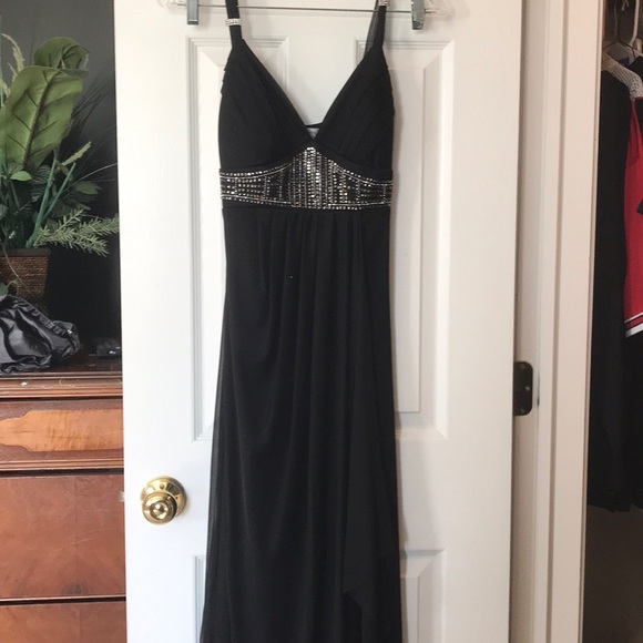 macys long black dresses